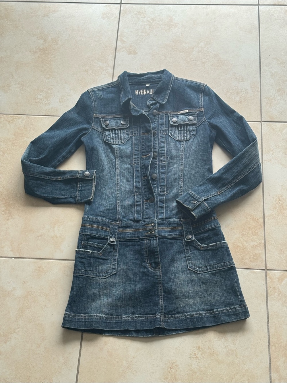Hydraulic LS Denim Dress 7/8